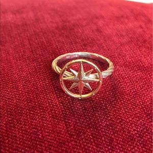 Two-tone 14K Gold Compass Rose Ring